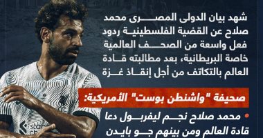 ردود أفعال الصحافة العالمية على فيديو محمد صلاح الداعم لفلسطين.. إنفوجراف