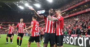 أتلتيك بيلباو يقترب من نهائي كأس إسبانيا بثنائية ضد أتلتيكو بالشوط الأول
