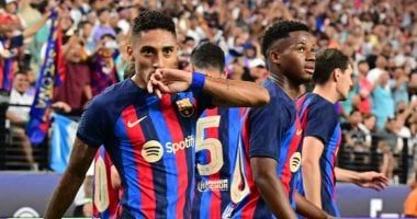 برشلونة ضد بلد الوليد.. رافينيا يسجل هدف البارسا الأول بالدقيقة 20 “فيديو”