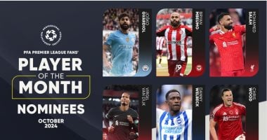صلاح ينافس على جائزة لاعب شهر أكتوبر بالدوري الإنجليزي من رابطة المحترفين