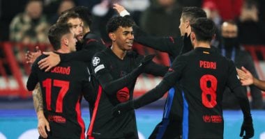 النجم الأحمر ضد برشلونة.. البارسا يتفوق 2 – 1 فى الشوط الأول بدوري الأبطال