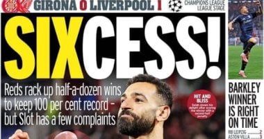 محمد صلاح يتصدر أغلفة صحف العالم بعد وصوله للهدف 50 بدورى أبطال أوروبا