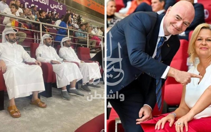 يحدث في قطر: وزيرة ألمانية ترتدي شارة دعم "المثليين"..والعرب يردون بشارة فلسطين