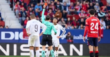 طرد بيلينجهام يهدد حكم مباراة ريال مدريد وأوساسونا بالقتل
